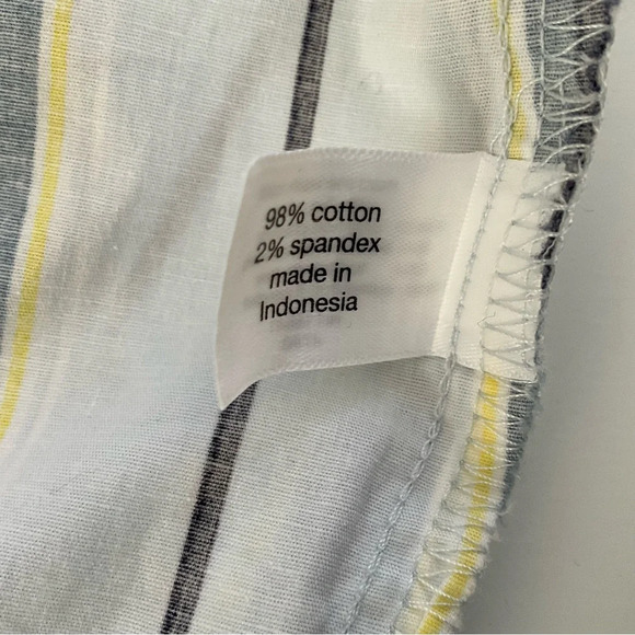 Lane Bryant No Peek Shirt Sz 18/20 Striped Blue/Yellow Cotton Fit & Flare NWT - Picture 11 of 12
